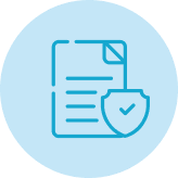 Blue circle with design image