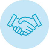 Blue circle with design image