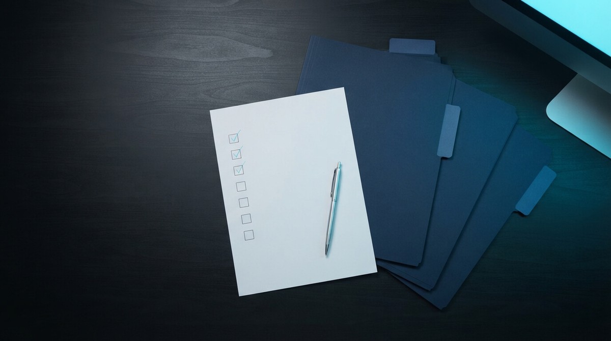 Founder comparing printed proposals from several agencies side by side on a desk